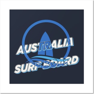 Australia surf board Posters and Art